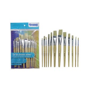 Set 12 pinceles planos #P-5422