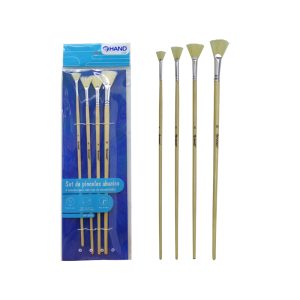 Set 4 pinceles abanico #P-5453