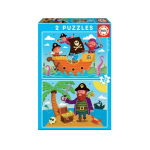 PUZZLE 2 x 20 PIEZAS PIRATAS #17149